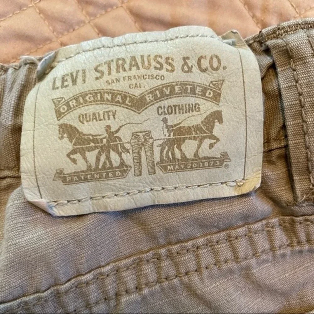 LEVI STRAUSS Beige Khaki Cargo Shorts Tan Boys 6 Regular